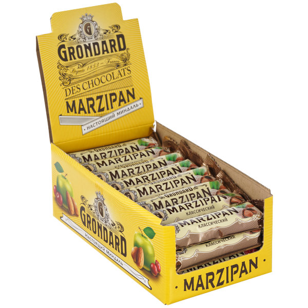 №1 TM Grondard     (9389) Батончики глазированные Марципановые Классика, (24шт по 50г)      в Каспийске