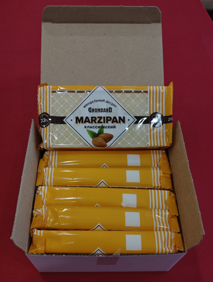  TM Grondard      (11133) Марципан 33%, (блок 6 шт по 200г)             в Каспийске