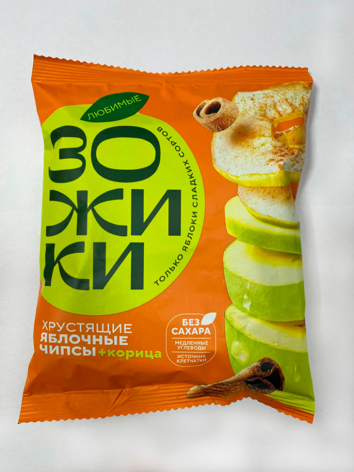  Зожики Яблочные+корица чипсы, 25г  в Каспийске