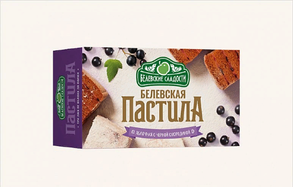 №2 Пастила  200г диетическая с ЧЁРНОЙ Смородиной, НОВЫЙ ФОРМАТ (4*50г)   в Каспийске