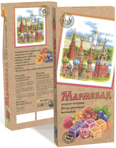  Сладарт Мармелад Ассорти ягодное в сахарной пудре, 200г    в Каспийске